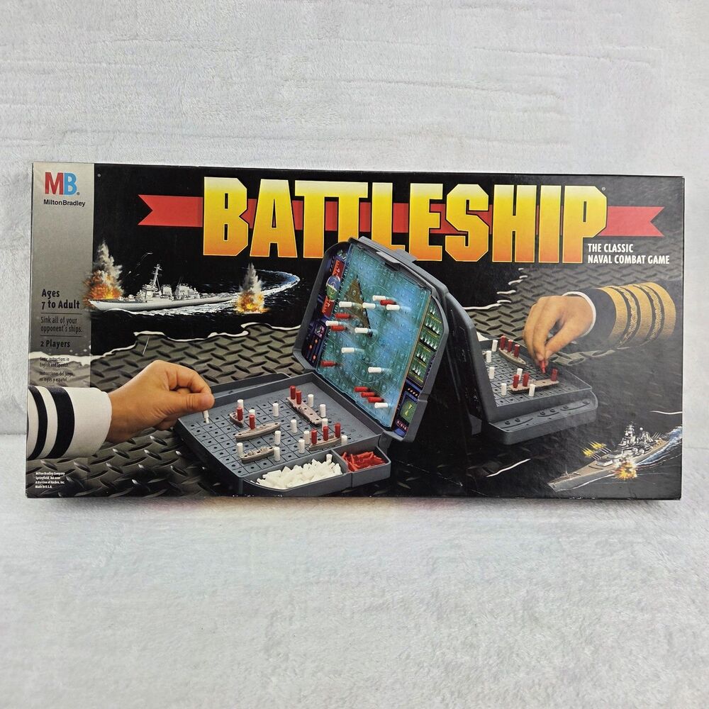 Vintage 1996 Milton Bradley Battleship Classic Naval Combat Board Game Complete
